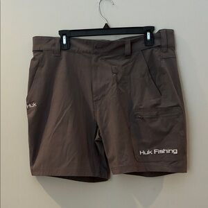 Huk Men’s Brown Fishing Hybrid Shorts
